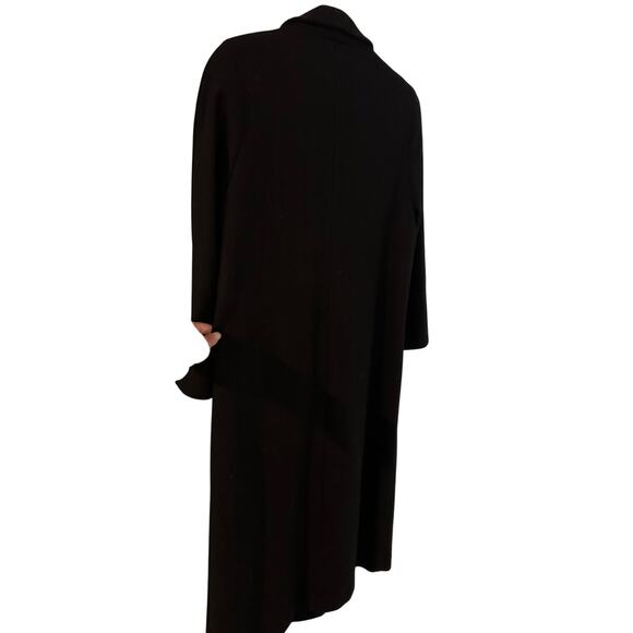 Vintage 1980s Jofeld USA Black Wool Coat - Picture 3 of 10